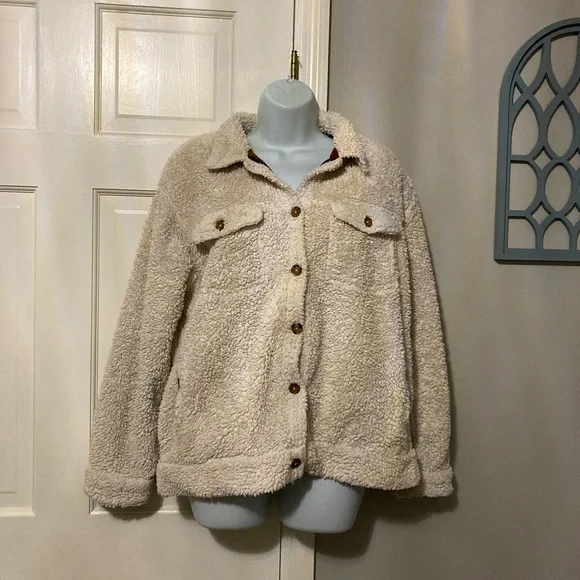 O'Neill Cream Teddy Jacket - Picture 1 of 5